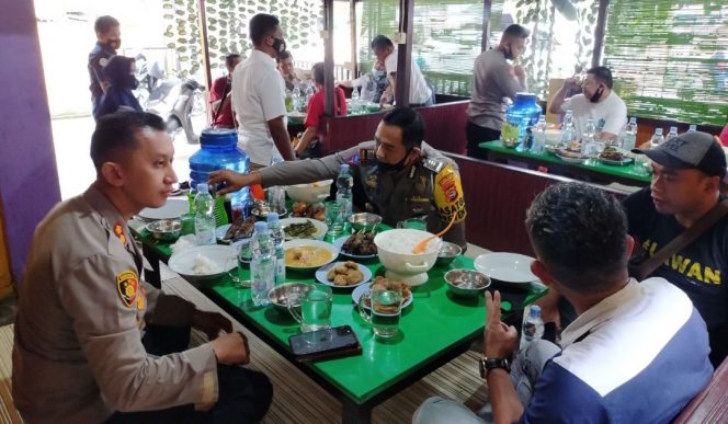 
 Jalin Sinergitas, Kapolres Enrekang Makan Siang Bersama Media