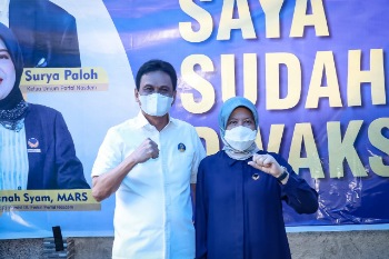 
 Vaksinasi DPD NasDem Barru Sasar Kecamatan Pujananting