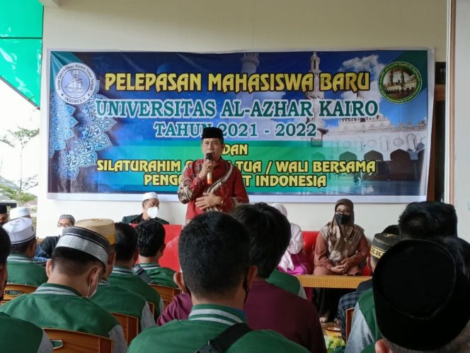 
 Pelepasan para maba berlangsung di Sekretariat Ikatan Cendekiawan Alumni Timur Tengah (ICATT) Provinsi Sulawesi Selatan, Paccinongan Kabupaten Gowa, Selasa (4/1/2022) lalu.