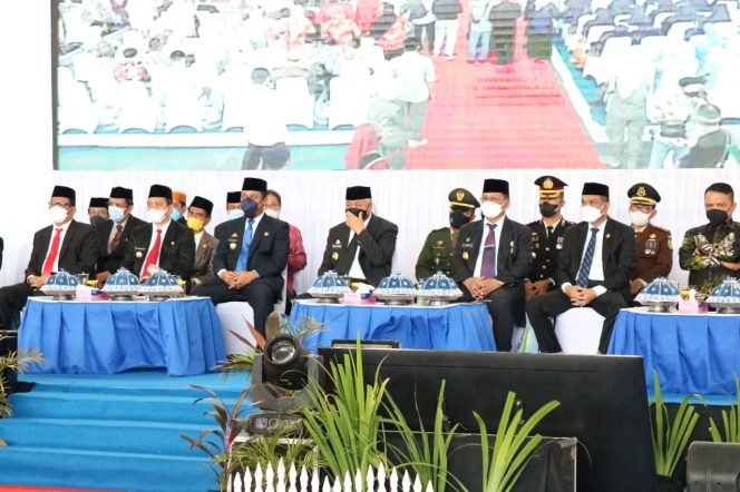 
 Peringatan Hari Jadi Pinrang, yang digelar di Gedung Indoor Kantor Sekretariat Kabupaten Pinrang, Jumat (19/2/2022).