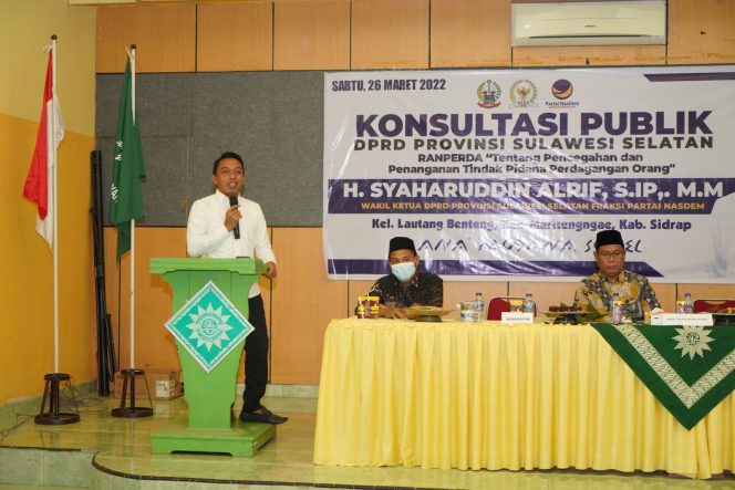 
 Wakil Ketua DPRD Sulsel Gelar Ranperda TPPO di Panti Asuhan Sejahtera Sidrap