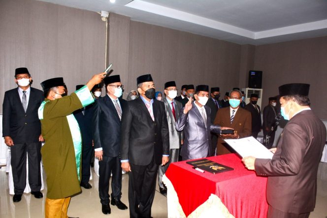 
 22 Pejabat Pimpinan Tinggi Pratama lingkup Pemerintah Kabupaten Sidrap, yang dilantik, Senin (4/4/2022).