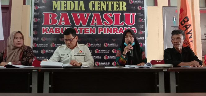 
 Badan Pengawas Pemilihan Umum (Bawaslu) Kabupaten Pinrang membuka pendaftaran Panitia Pengawas Pemilihan Umum Kecamatan atau Panwaslu Kecamatan untuk Pemilu 2024. 
