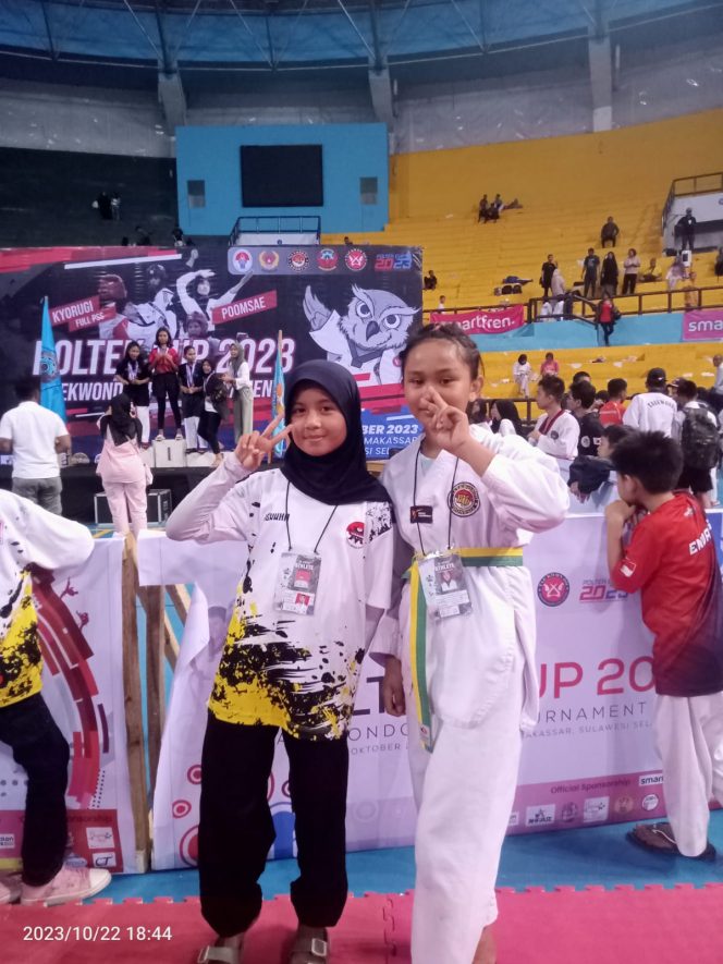 
 Kontingen Taekwondo Sidrap Sukses Borong 19 Medali Kejuaraan Poltek Cup 2023