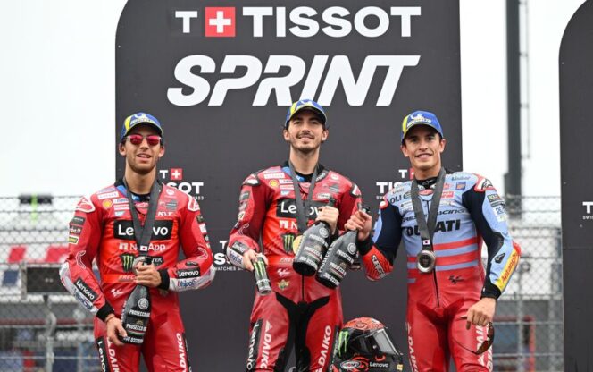 
 Bagnaia Menang Tissot Sprint di GP Jepang, Jarak Poin dengan Martin Menipis