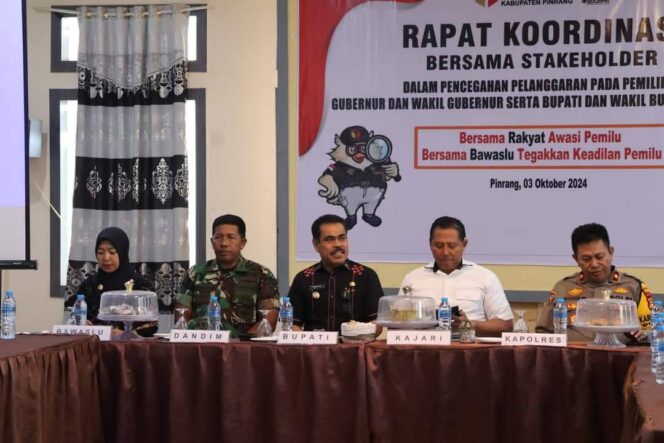 
 Pj. Bupati Pinrang Hadiri Rakor Bawaslu Pinrang