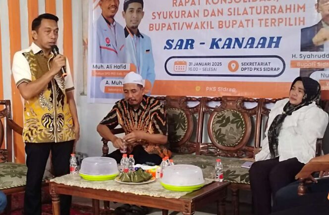 
 DPD PKS Sidrap Gelar Syukuran dan Konsolidasi, Bupati Terpilih Paparkan Program Prioritas