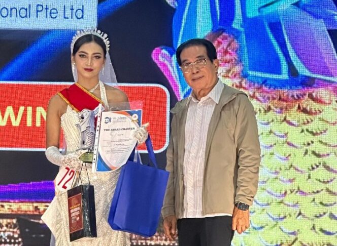 
 Dinobatkan Sebagai Icon Beauty, Siswi SMP Sidrap Cetak Prestasi Internasional di Singapura