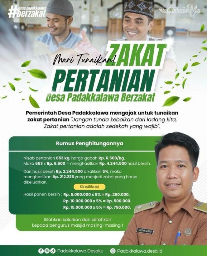 
 Pemdes Padakkalawa Imbau Petani Segera Tunaikan Zakat Pertanian