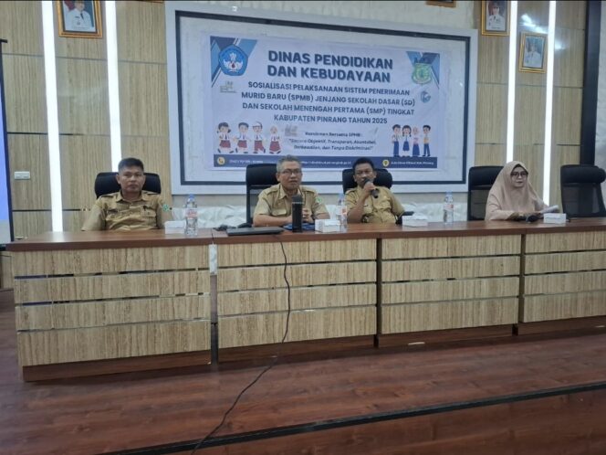 
 Dikbud Pinrang Gelar Sosialisasi, Tegaskan Komitmen Terkait SPMB
