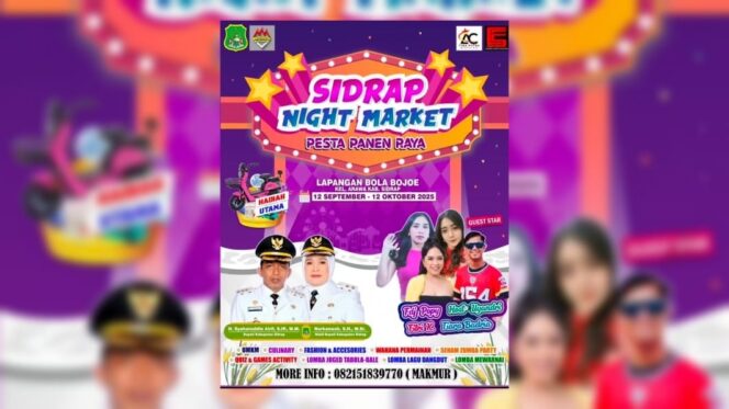 
 Yuk! Ramaikan Sidrap Night Market Pesta Panen Raya, Tingkatkan UMKM