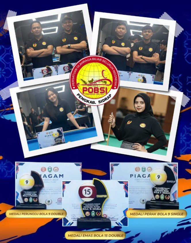 
 Atlet Biliar Sidrap Lolos di Semua Nomor Kualifikasi Porprov XVIII Parepare