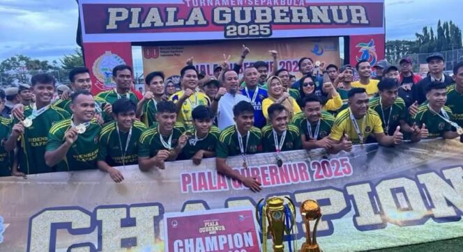 
 Sidrap Juara Piala Gubernur Sulsel 2025, Kalahkan Wajo 2-0 di Final