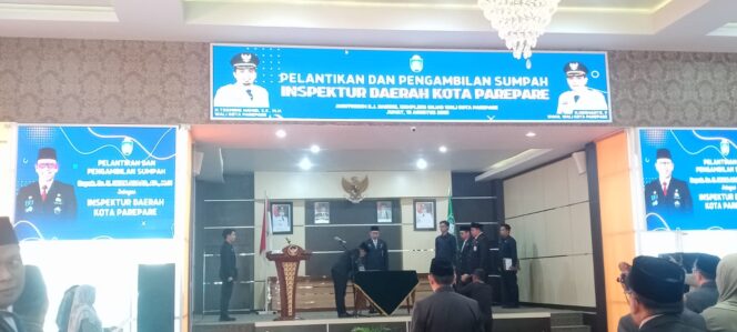 
 Wali Kota Parepare Resmi Lantik Iwan Asaad Jadi Inspektur Daerah