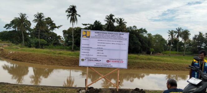 
 Rekanan Proyek Irigasi di Amparita Sebut Pengecoran Terkendala Cuaca