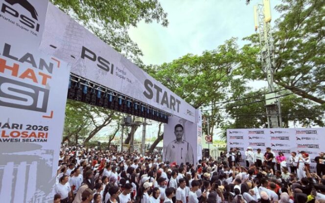 
 Kaesang dan RMS Hadiri Jalan Santai PSI di Pantai Losari Makassar