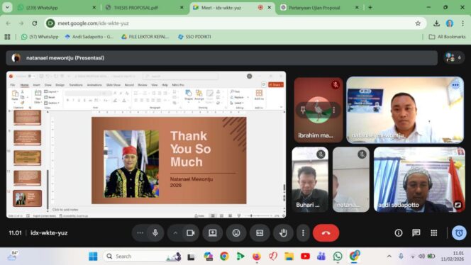 
 Mahasiswa S2 Pendidikan Bahasa Inggris UMS Rappang Jalani Ujian Proposal Online