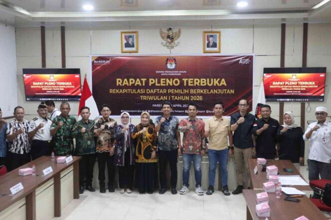 
 Bawaslu Parepare Hadiri Pleno PDPB Triwulan I 2026, Tekankan Akurasi Data dan Sinergi Stakeholder