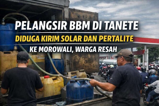 
 Pelangsir BBM di Tanete IL Diduga Kirim Solar dan Pertalite ke Morowali, Warga Resah